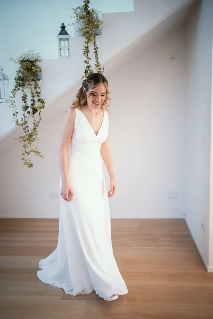 La sposa pronta con l'abito